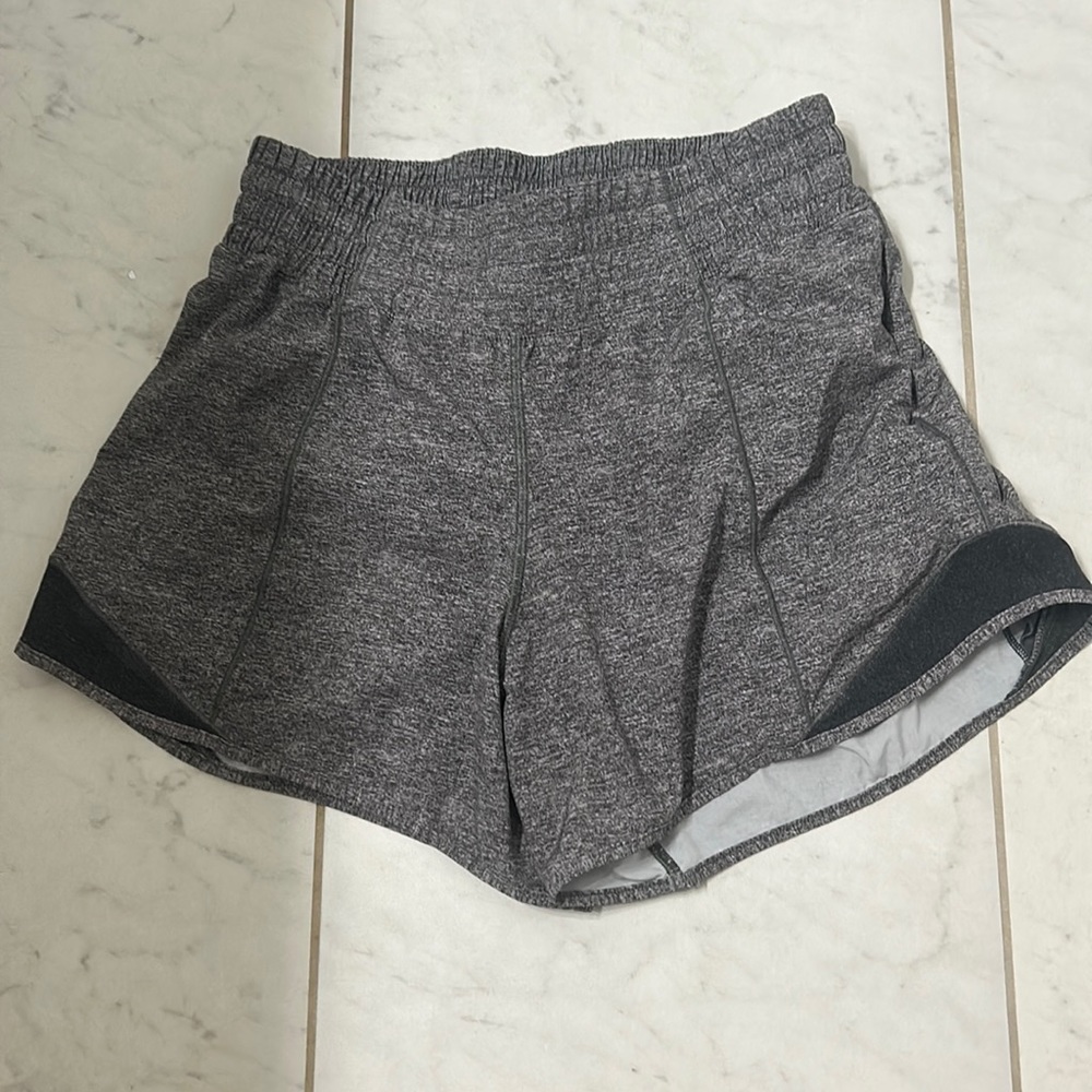 Lululemon Size 4 tall grey hotty hot shorts